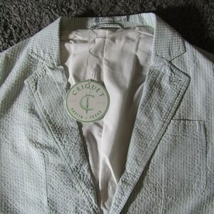 Criquet Suit‎ Jacket Mens XL Seersucker Pimm's Cup Blazer Sport Coat Casual
